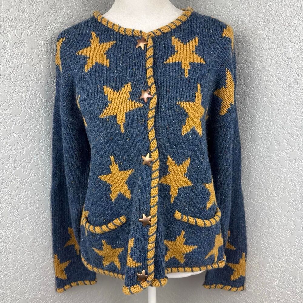 Christopher-banks Women's Blue and Yellow Jumper